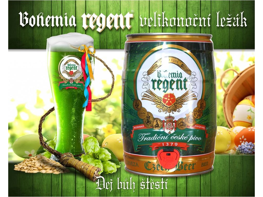 Veľkonočný súdok zeleného piva Regent